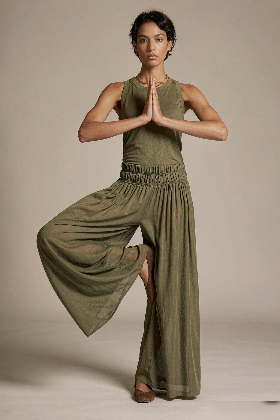 Wide-Leg Studio Pant